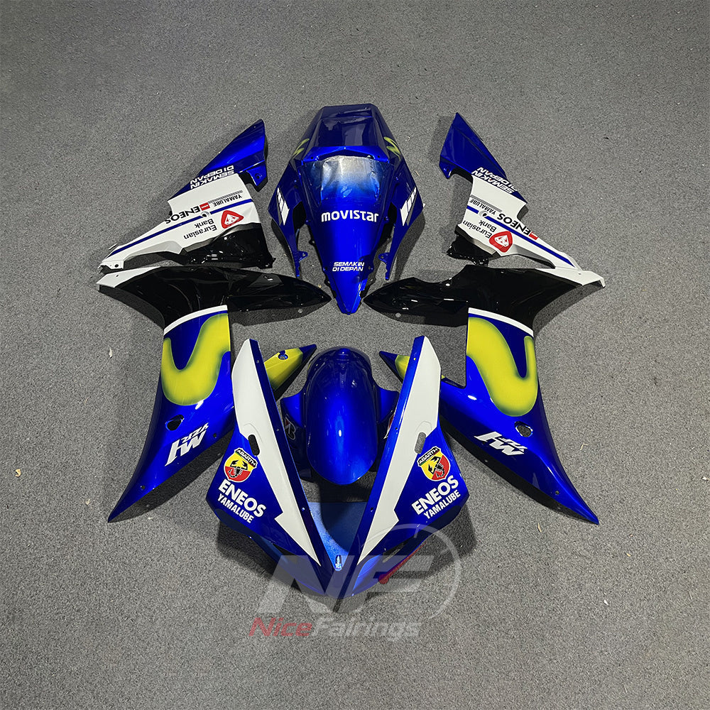 ABS Injection Fairing Kit Fits YAMAHA YZF-R1 RN09 2002-2003 - Blue Racing Graphic | NiceFairings - main product image