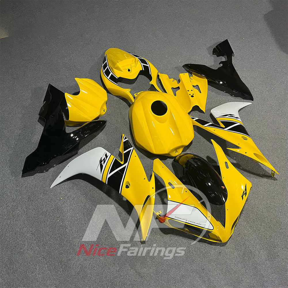ABS Plastic Cowling Kit Fits YAMAHA YZF-R1 RN12 2004-2006 - Yellow | NiceFairings - front angle image