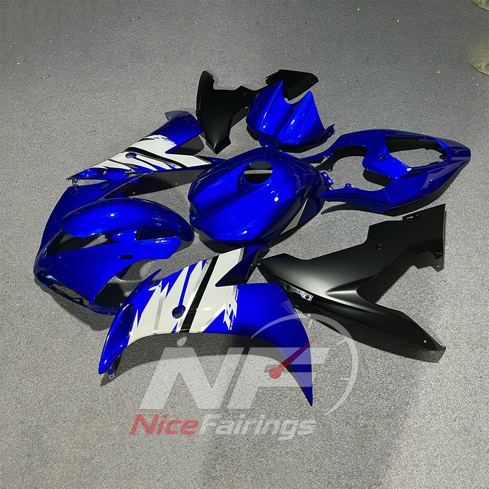 Injection-Molded ABS Bodywork Set Compatible with YAMAHA YZF-R1 RN12 2004-2006 - Blue | NiceFairings - side angle image