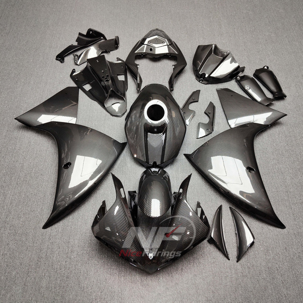 ABS Injection Fairing Kit Fits YAMAHA YZF-R1 RN22 2009-2011 - Carbon-Fiber-Style | NiceFairings - main product image