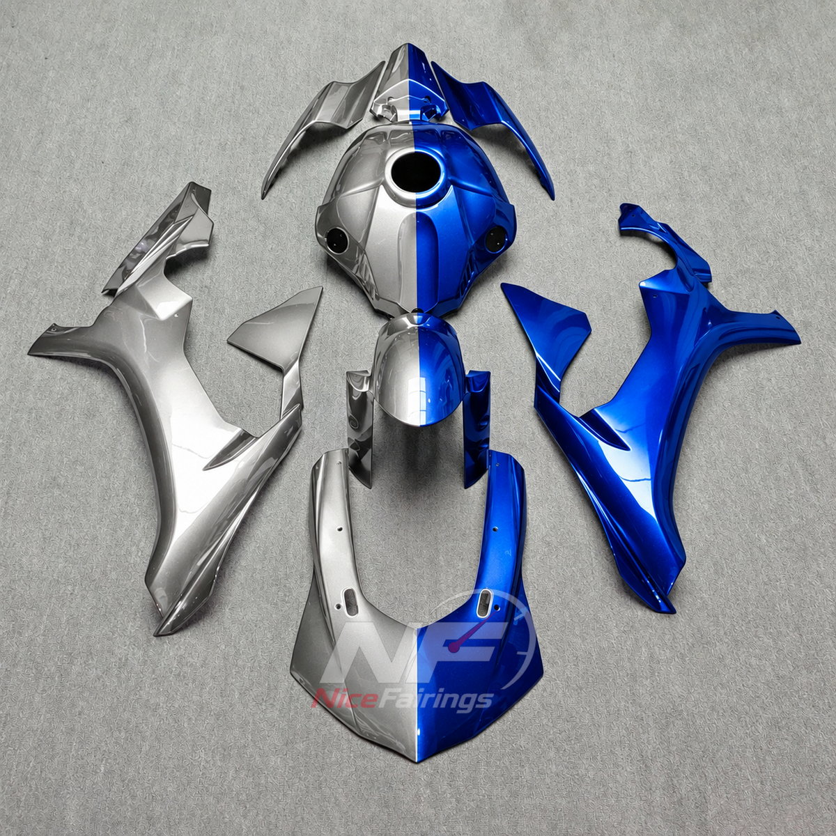 For Yamaha YZF-R1 2015-2019 Silver Blue Motorcycle Fairings | NiceFairings - main product image