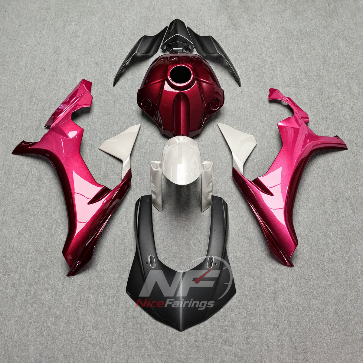 For Yamaha YZF-R1 2015-2019 Pink Red White Motorcycle Fairings | NiceFairings - main product image