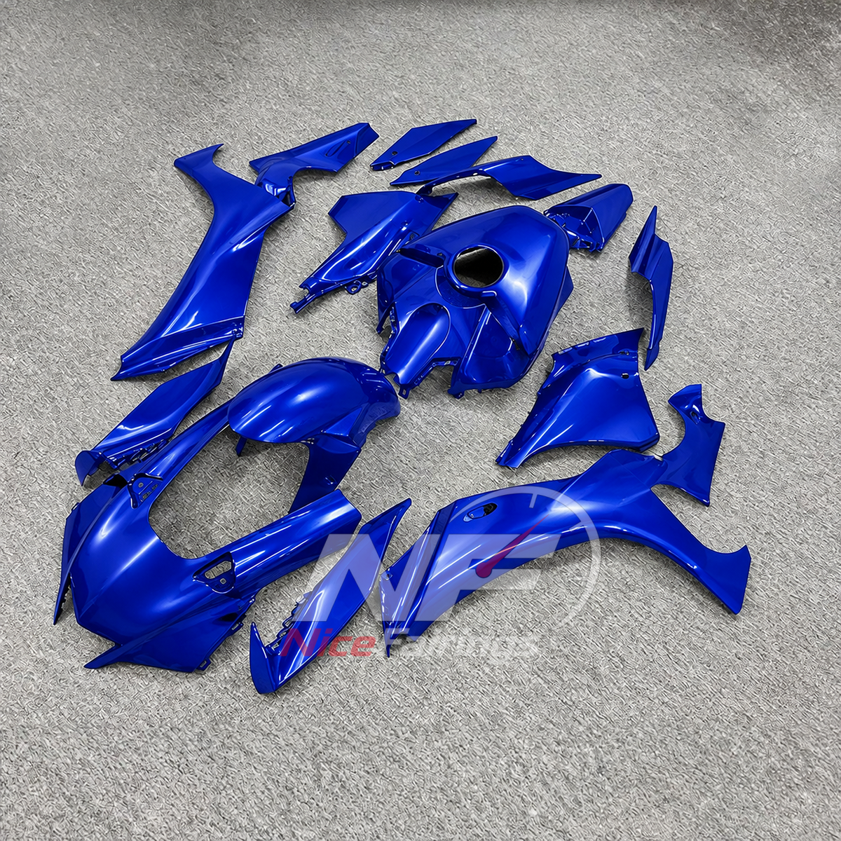 For Yamaha YZFR1 RN65 2020-2025 Blue Fairings Kit | NiceFairings - front angle image