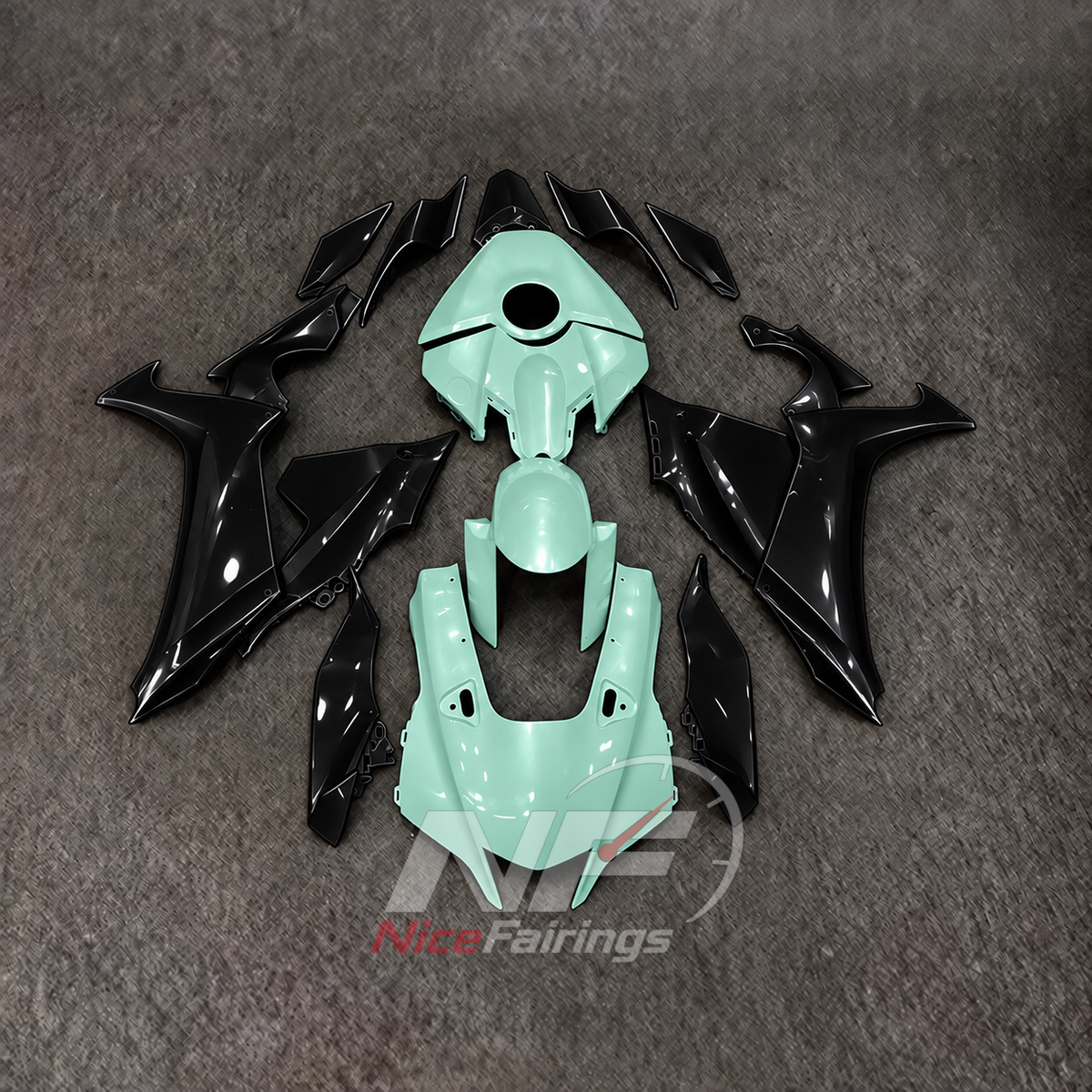 For Yamaha YZFR1 RN65 2020-2025 Mint Green Black Fairings Kit | NiceFairings - main product image