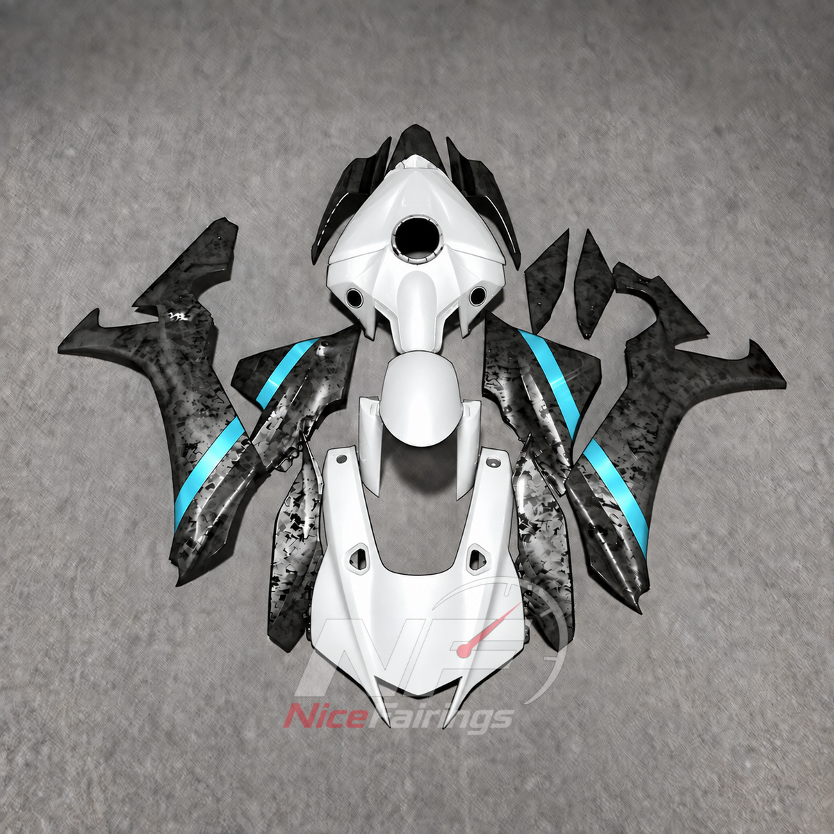 For Yamaha YZFR1 RN65 2020-2025 White Black Turquoise Fairings Kit | NiceFairings - main product image