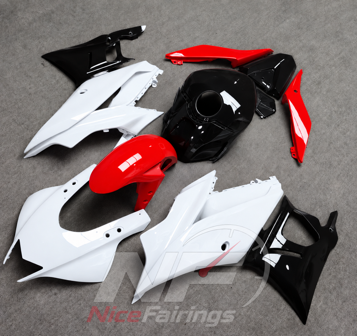 Aftermarket Motorcycle Fairing Kit Fits Yamaha YZF-R25 YZF-R3 2019-2024 | NiceFairings - side angle image