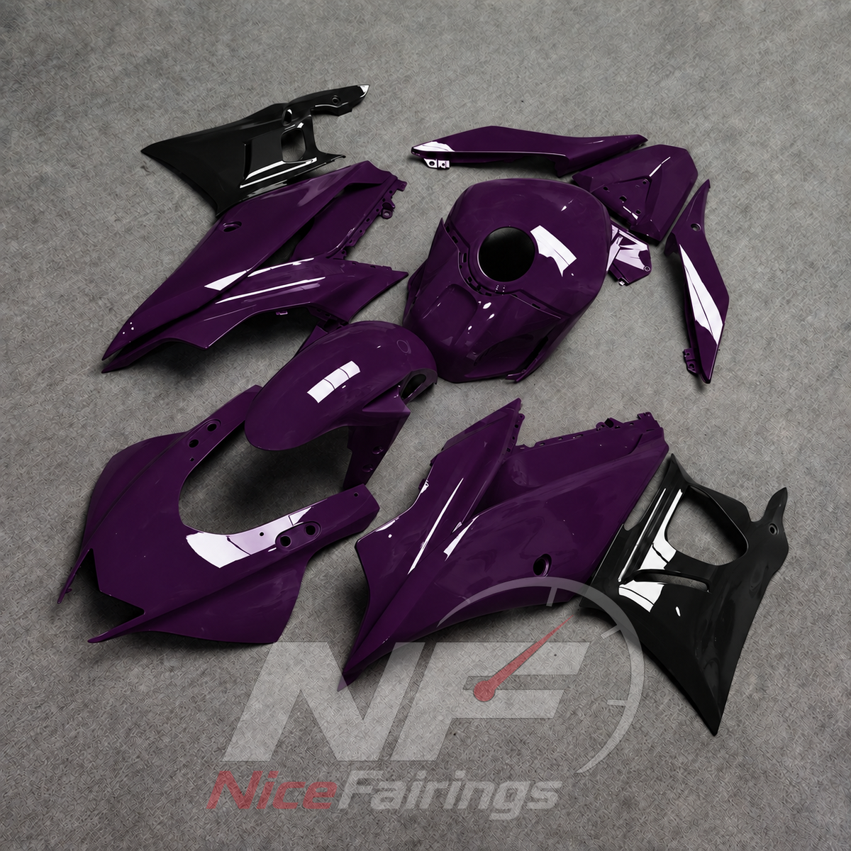Custom-Painted Motorcycle Fairings Compatible with Yamaha YZF-R25 YZF-R3 2019-2024 | NiceFairings - front angle image