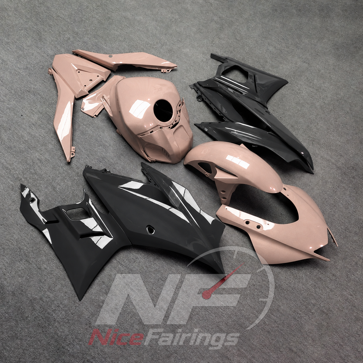 Aftermarket Motorcycle Fairing Kit Fits Yamaha YZF-R25 YZF-R3 2019-2024 | NiceFairings - side angle image