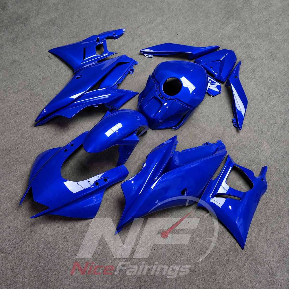 Custom-Painted Fairing Kit Fits Yamaha YZF-R25 YZF-R3 2019-2024 | NiceFairings - side angle image
