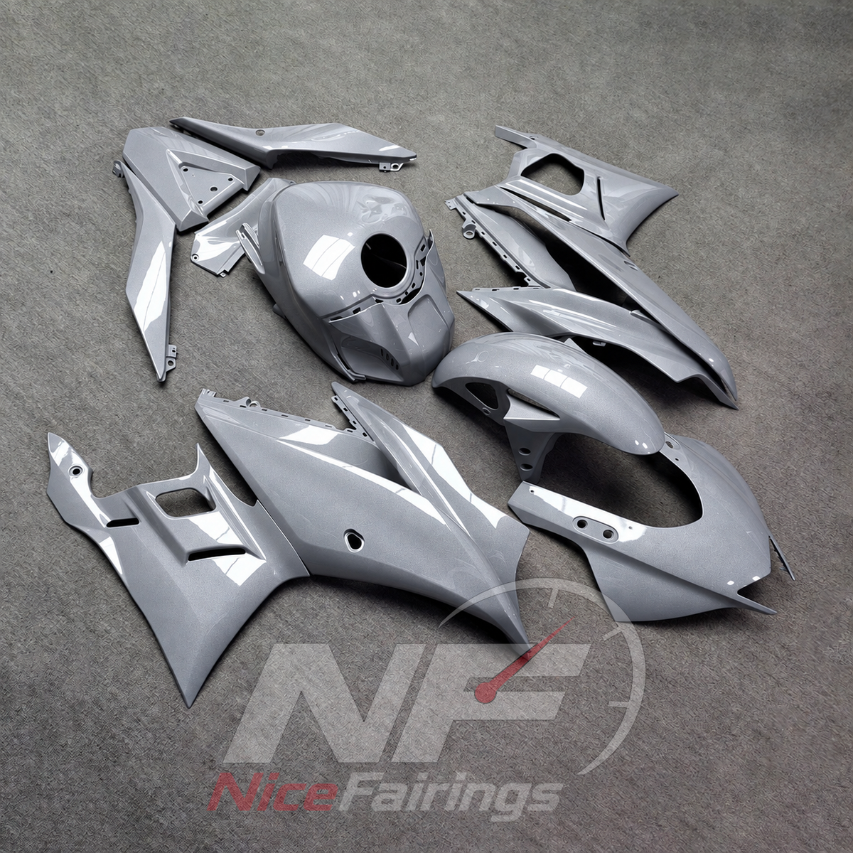 Custom-Painted Motorcycle Fairings Compatible with Yamaha YZF-R25 YZF-R3 2019-2024 | NiceFairings - side angle image