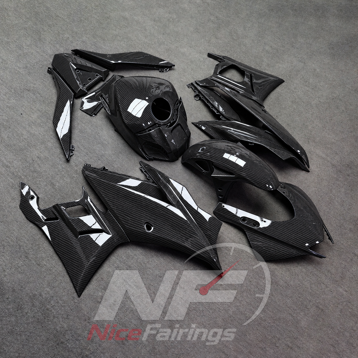 Custom-Painted Fairing Kit Fits Yamaha YZF-R25 YZF-R3 2019-2024 | NiceFairings - side angle image