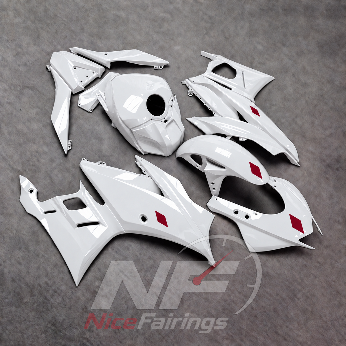 Replacement Motorcycle Fairing Set Fits Yamaha YZF-R25 YZF-R3 2019-2024 | NiceFairings - side angle image
