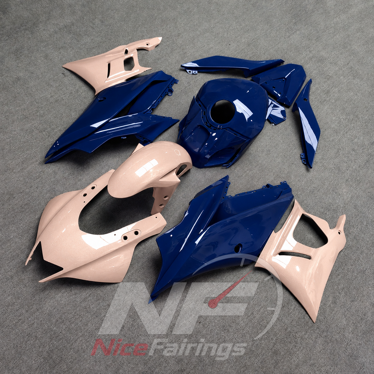Aftermarket Sportbike Bodywork Set Fits Yamaha YZF-R25 YZF-R3 2019-2024 | NiceFairings - front angle image
