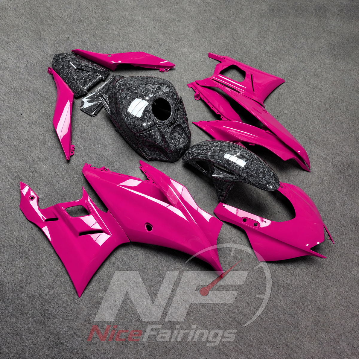 Custom-Painted Bodywork Kit Fits Yamaha YZF-R25 YZF-R3 2019-2024 | NiceFairings - front angle image