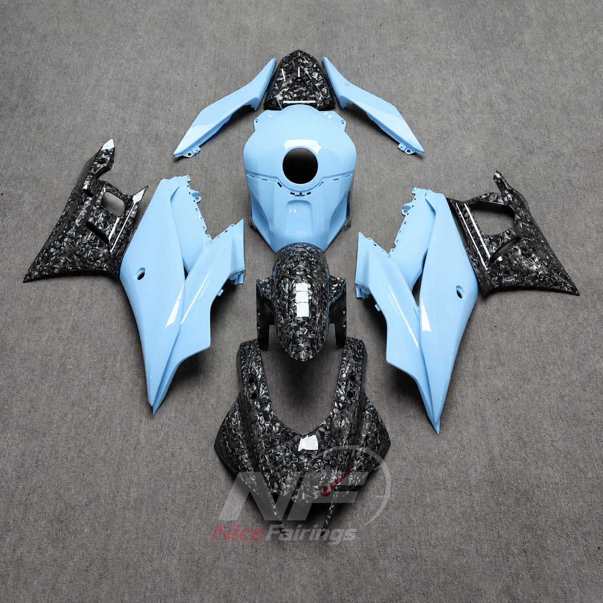 Custom-Painted Bodywork Kit Fits Yamaha YZF-R25 YZF-R3 2019-2024 | NiceFairings - paint design NO.2 option image