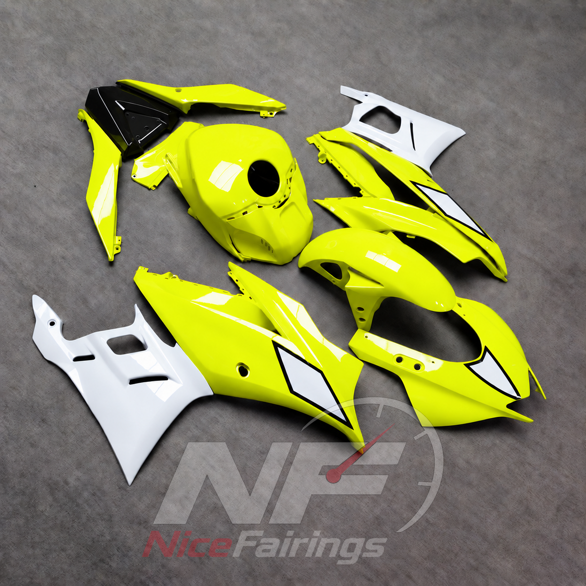 Aftermarket Motorcycle Fairing Kit Fits Yamaha YZF-R25 YZF-R3 2019-2024 | NiceFairings - front angle image