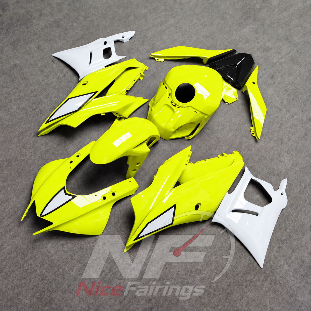 Aftermarket Motorcycle Fairing Kit Fits Yamaha YZF-R25 YZF-R3 2019-2024 | NiceFairings - side angle image