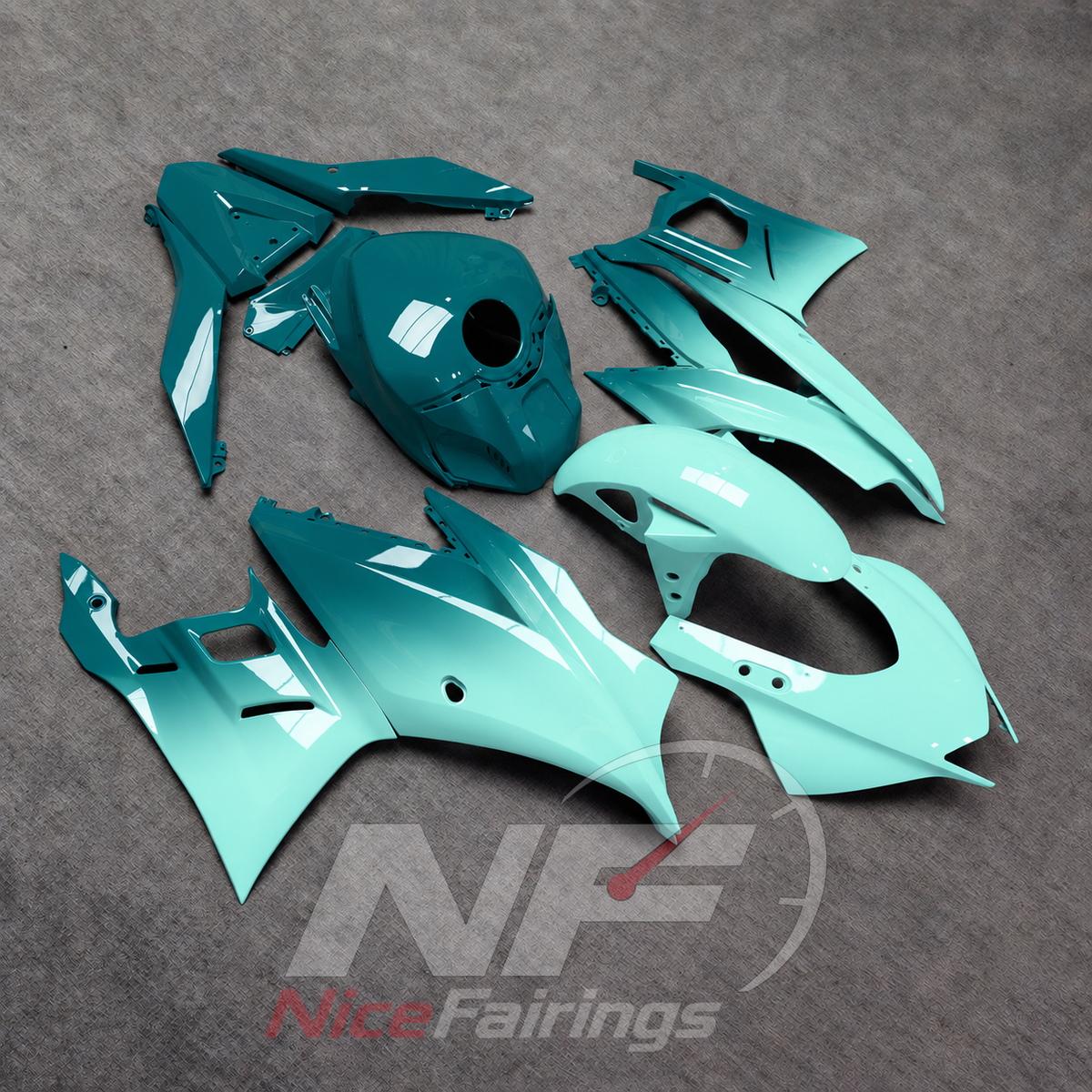 Replacement Motorcycle Fairing Set Fits Yamaha YZF-R25 YZF-R3 2019-2024 | NiceFairings - front angle image
