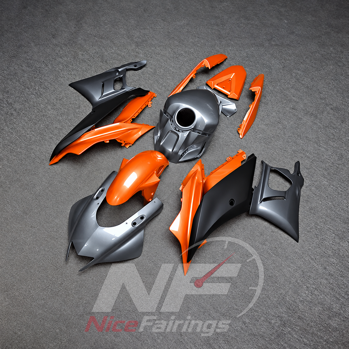 Replacement Motorcycle Fairing Set Fits Yamaha YZF-R25 YZF-R3 2019-2024 | NiceFairings - side angle image