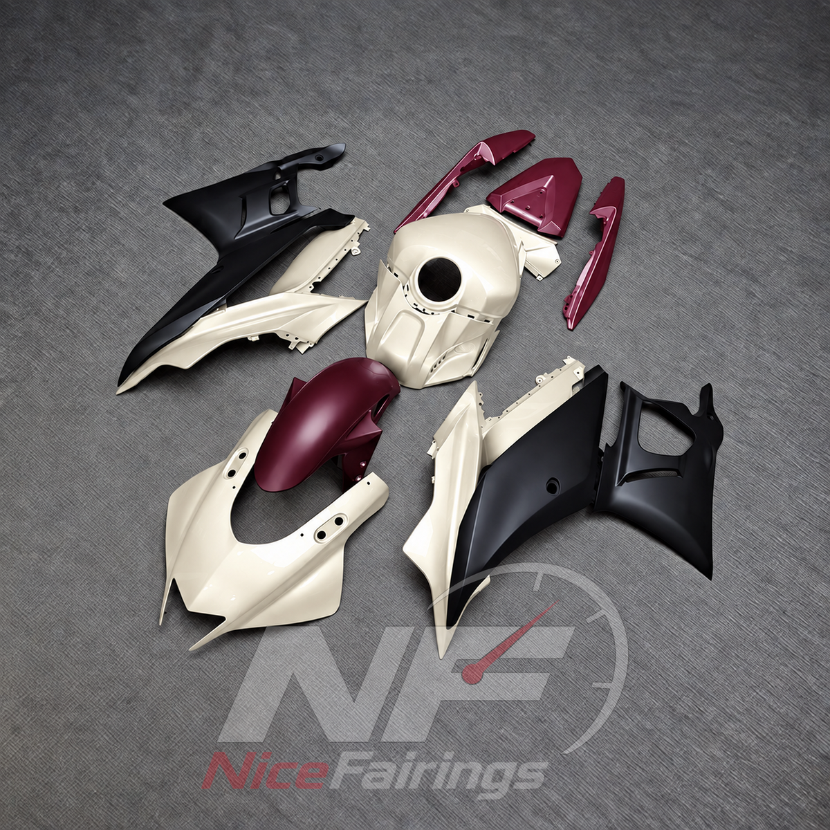 Aftermarket Motorcycle Fairing Kit Fits Yamaha YZF-R25 YZF-R3 2019-2024 | NiceFairings - front angle image