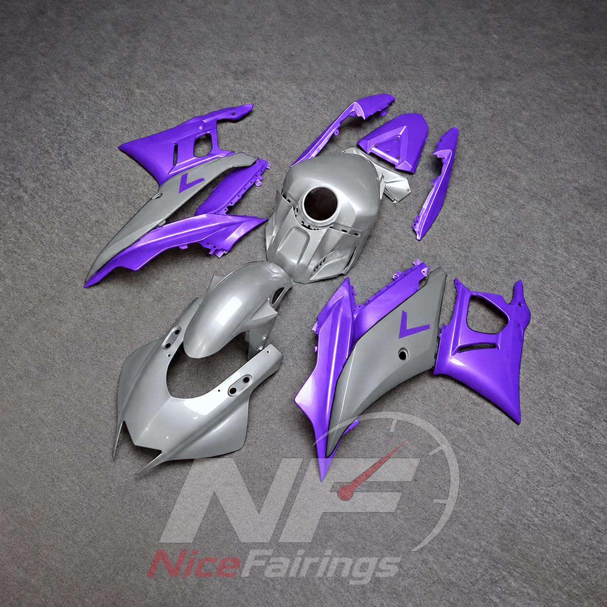 Replacement Sportbike Bodywork Set Fits Yamaha YZF-R25 YZF-R3 2019-2024 | NiceFairings - side angle image
