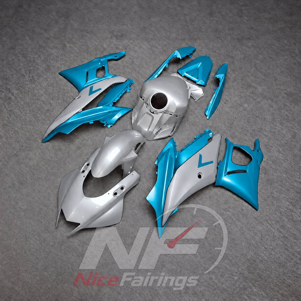 Aftermarket Replacement Fairing Panels Compatible with Yamaha YZF-R25 YZF-R3 2019-2024 | NiceFairings - front angle image