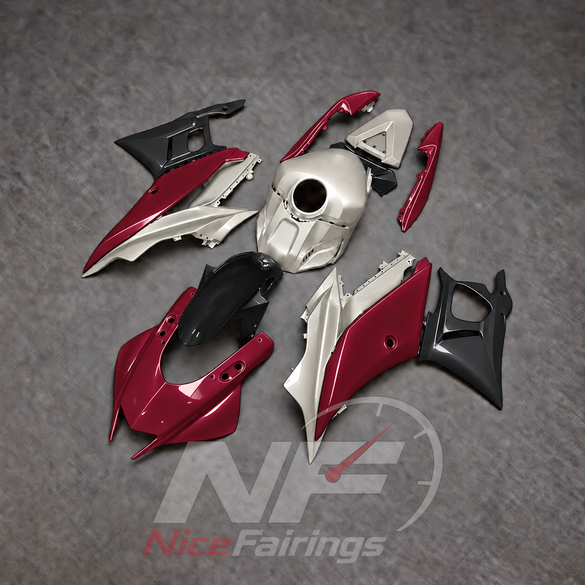 Replacement Motorcycle Fairing Set Fits Yamaha YZF-R25 YZF-R3 2019-2024 | NiceFairings - front angle image