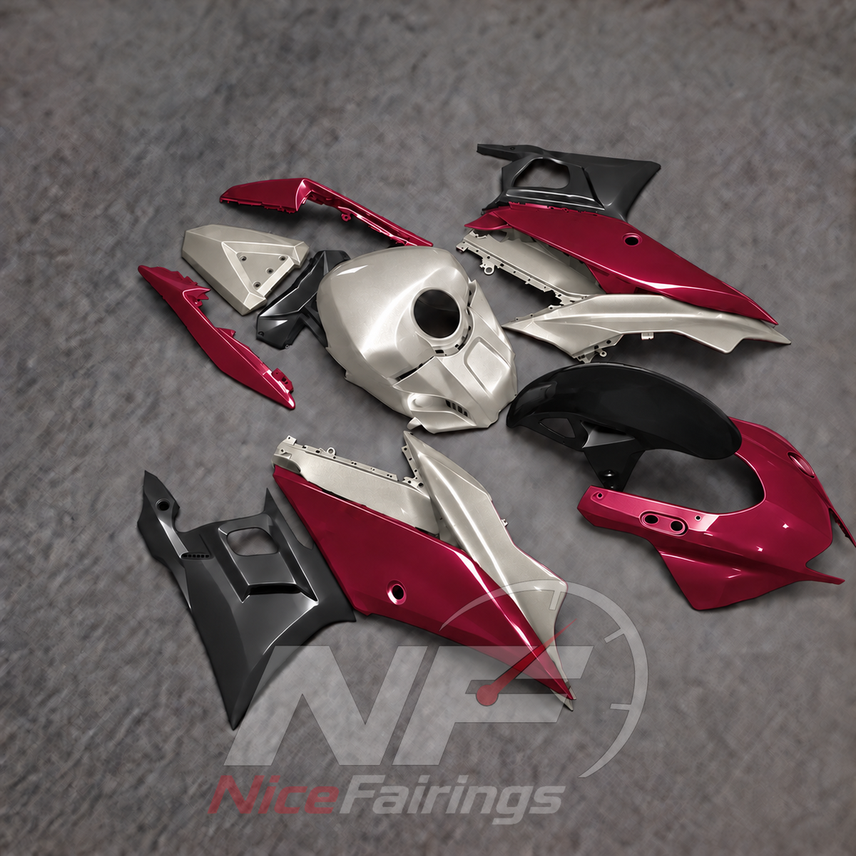 Replacement Motorcycle Fairing Set Fits Yamaha YZF-R25 YZF-R3 2019-2024 | NiceFairings - side angle image