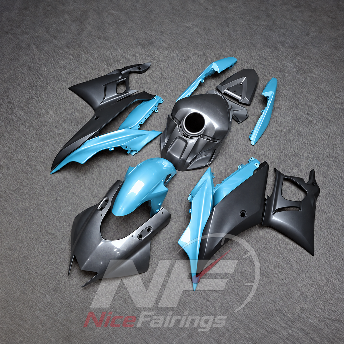 Aftermarket Motorcycle Fairing Kit Fits Yamaha YZF-R25 YZF-R3 2019-2024 | NiceFairings - side angle image