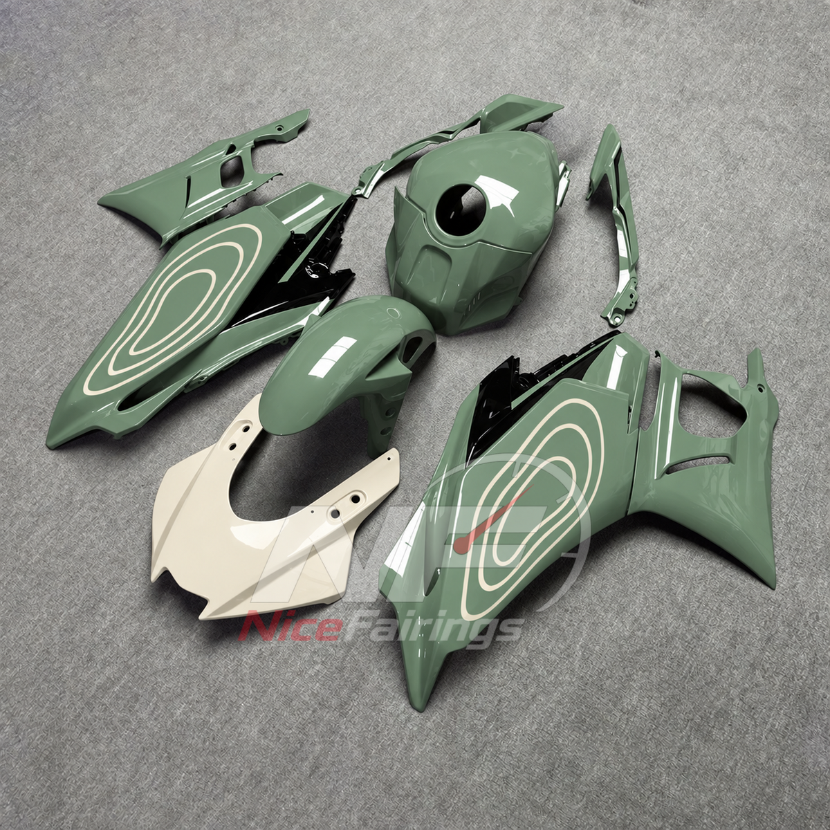 Aftermarket Replacement Fairing Panels Compatible with Yamaha YZF-R25 YZF-R3 2025-2026 | NiceFairings - front angle image