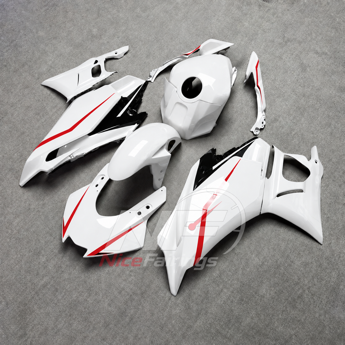 Aftermarket Motorcycle Fairing Kit Fits Yamaha YZF-R25 YZF-R3 2025-2026 | NiceFairings - front angle image