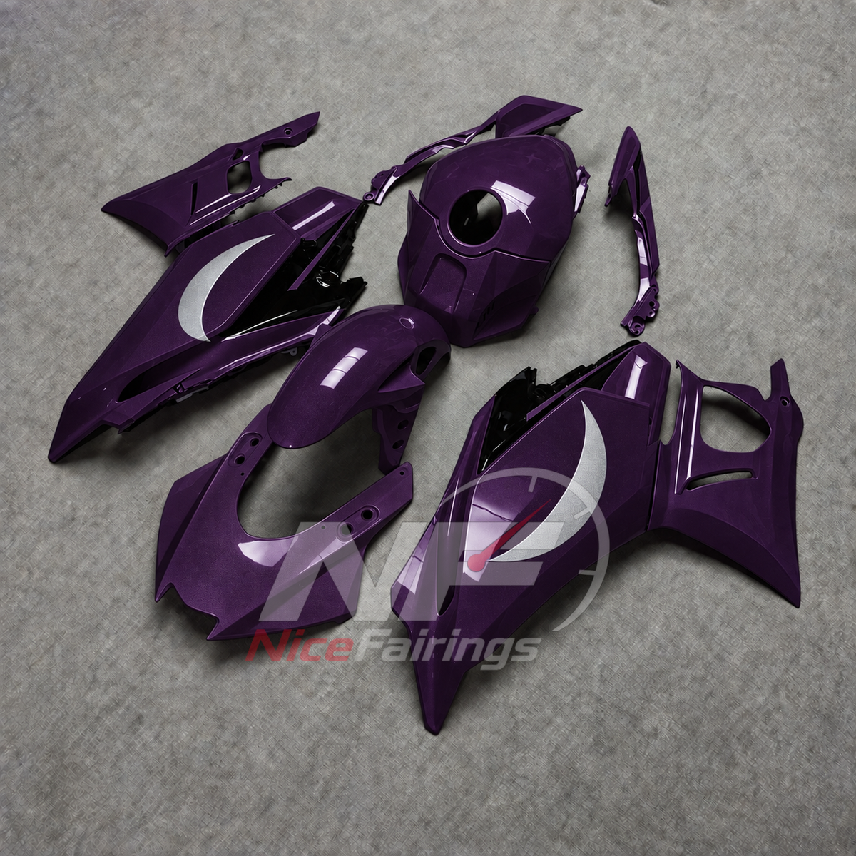 Aftermarket Replacement Fairing Panels Compatible with Yamaha YZF-R25 YZF-R3 2025-2026 | NiceFairings - side angle image