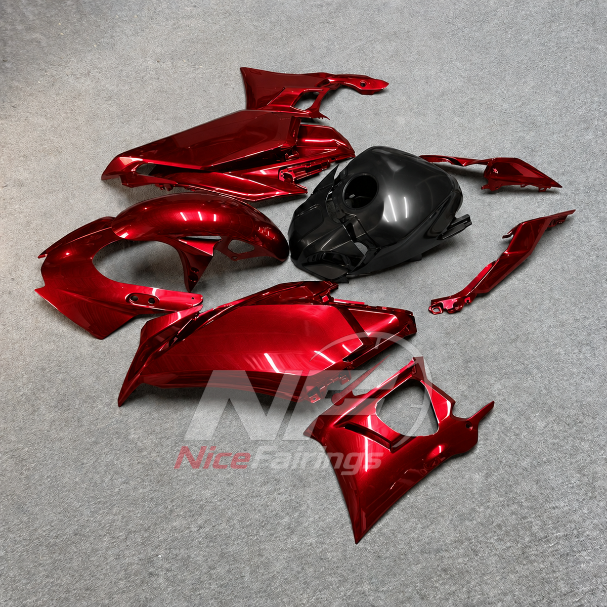 Custom-Painted Motorcycle Fairings Compatible with Yamaha YZF-R25 YZF-R3 2025-2026 | NiceFairings - front angle image