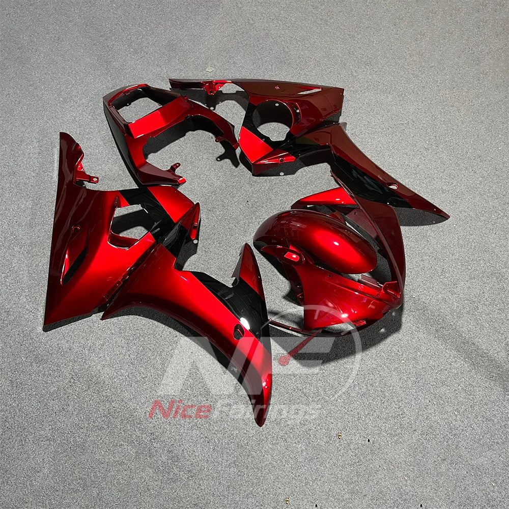 ABS Injection Fairing Kit Fits YAMAHA YZF-R6 RJ09 2003-2005 - Metallic Red | NiceFairings - front angle image