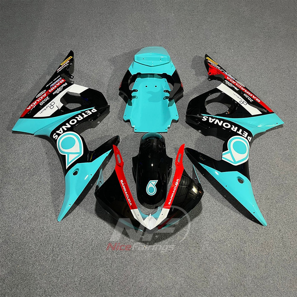 Aftermarket ABS Cowling Set Fits YAMAHA YZF-R6 RJ09 2003-2005 - Turquoise Graphic | NiceFairings - main product image