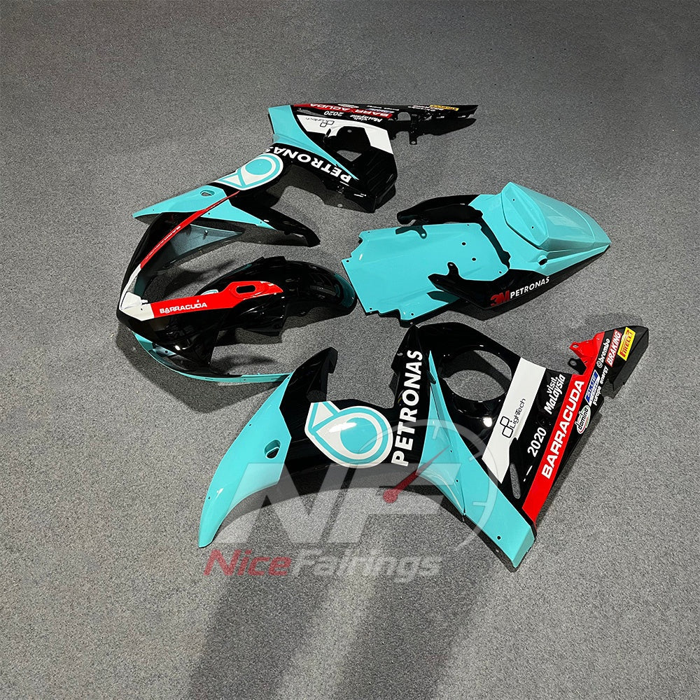 Aftermarket ABS Cowling Set Fits YAMAHA YZF-R6 RJ09 2003-2005 - Turquoise Graphic | NiceFairings - side angle image
