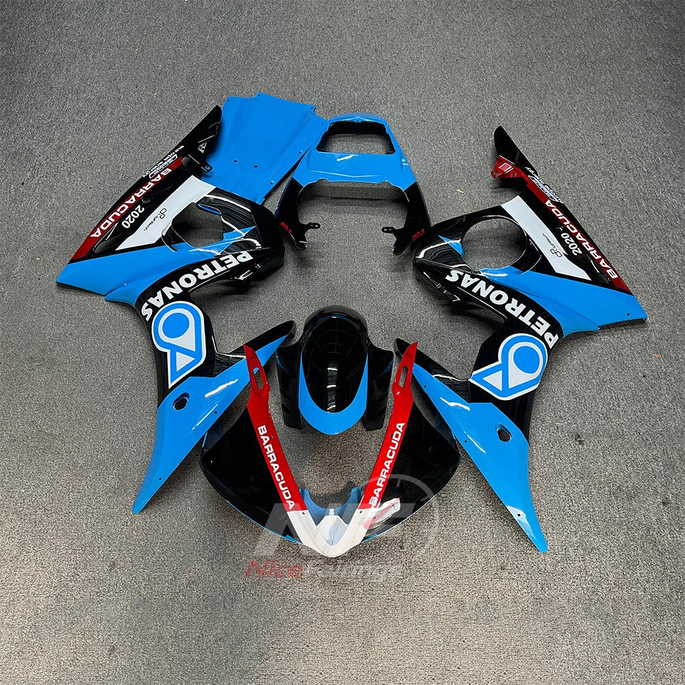 Sportbike ABS Bodywork Set Fits YAMAHA YZF-R6 RJ09 2003-2005 - Blue Graphic | NiceFairings - main product image