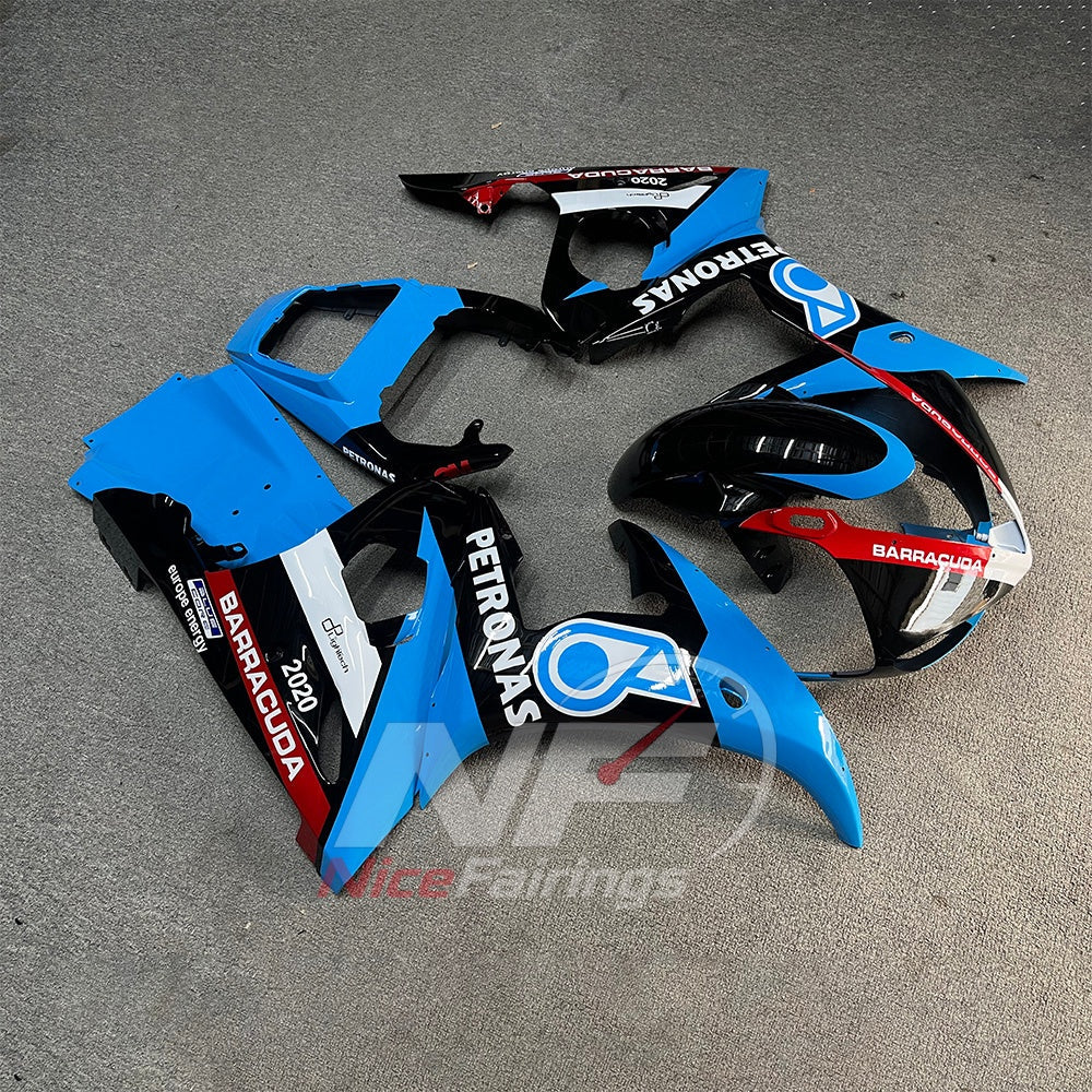 Sportbike ABS Bodywork Set Fits YAMAHA YZF-R6 RJ09 2003-2005 - Blue Graphic | NiceFairings - front angle image