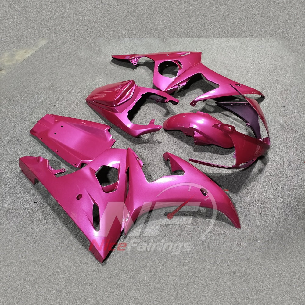 ABS Fairing Panel Kit Fits YAMAHA YZF-R6 RJ09 2003-2005 - Pink | NiceFairings - side angle image