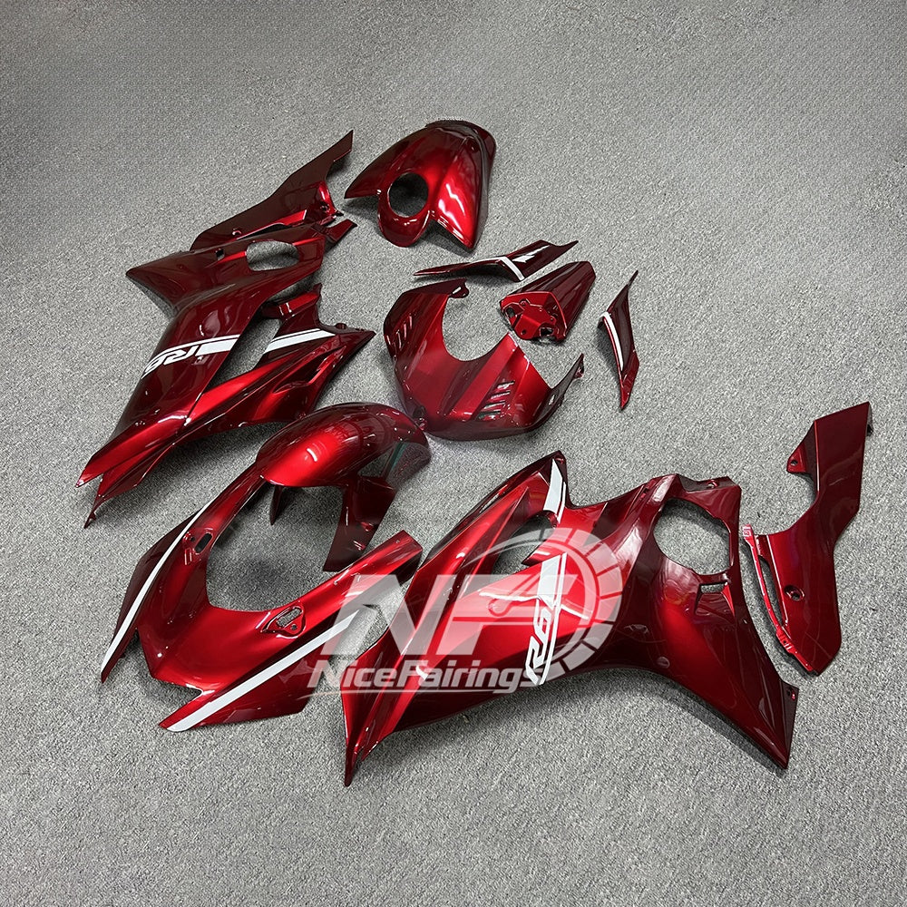 For YAMAHA YZF-R6 2017-2026 Set 100% Fit Premium Aftermarket Custom Painted Fairings Kit | NiceFairings - side angle image
