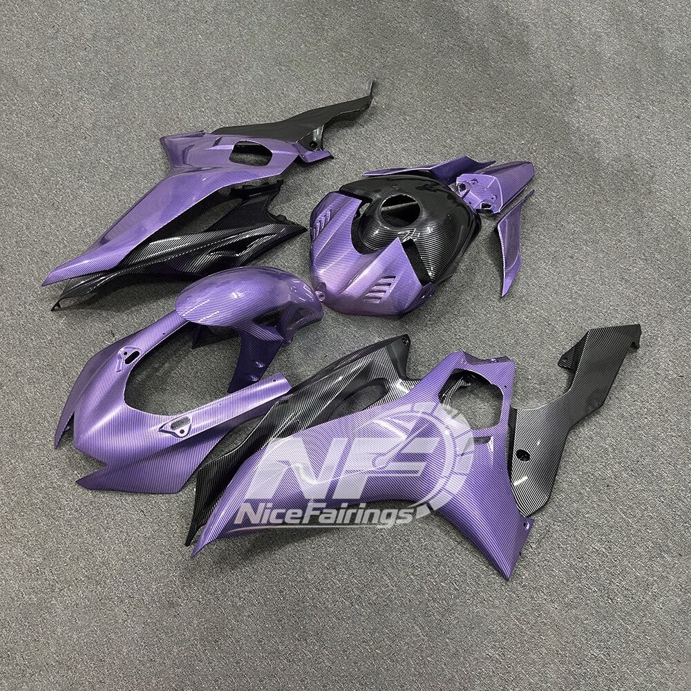 For YAMAHA YZF-R6 2017-2026 R6 Gloss Carbon Fiber Accents Aftermarket Sport Bodywor Fairings Kit | NiceFairings - side angle image