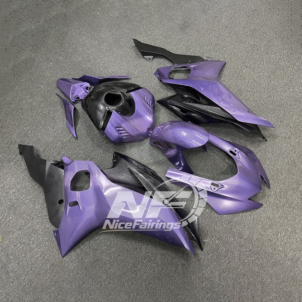 For YAMAHA YZF-R6 2017-2026 R6 Gloss Carbon Fiber Accents Aftermarket Sport Bodywor Fairings Kit | NiceFairings - rear angle image