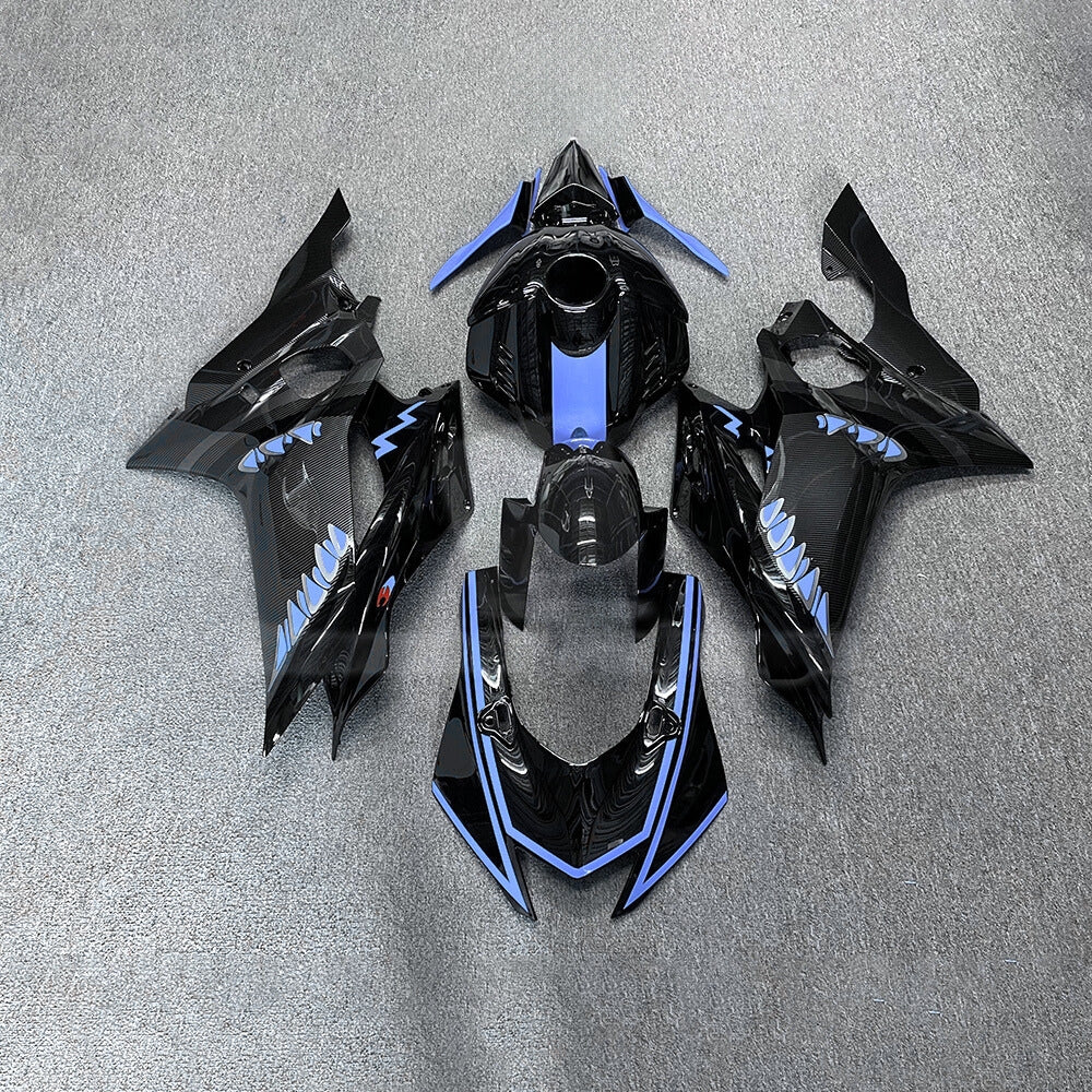 For YAMAHA YZF-R6 2017-2026 Carbon Fiber Look Aftermarket Custom Painted Custom Col Fairings Kit | NiceFairings - paint design NO.2 option image