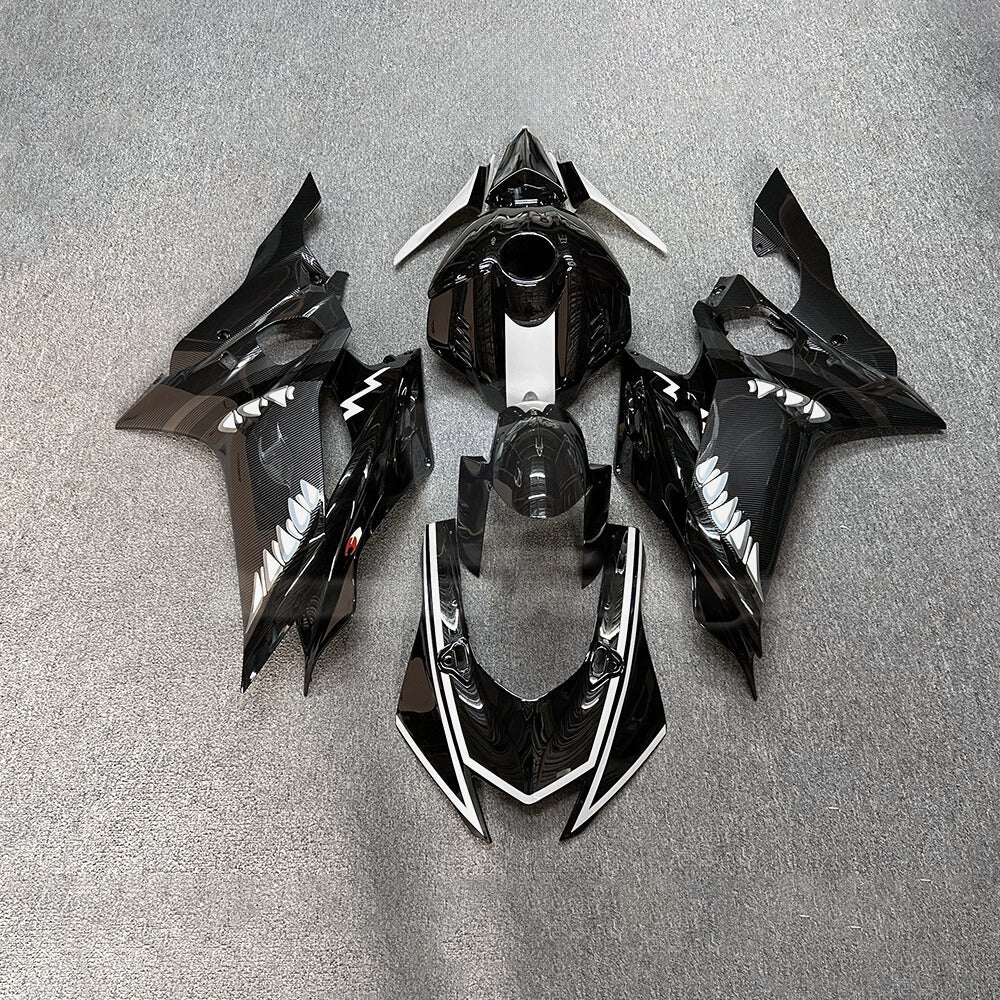 For YAMAHA YZF-R6 2017-2026 Carbon Fiber Look Aftermarket Custom Painted Custom Col Fairings Kit | NiceFairings - paint design NO.9 option image