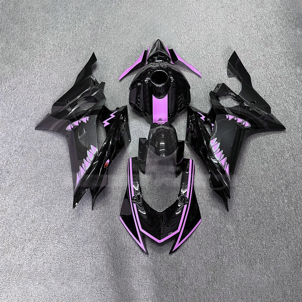 For YAMAHA YZF-R6 2017-2026 Carbon Fiber Look Aftermarket Custom Painted Custom Col Fairings Kit | NiceFairings - paint design NO.6 option image