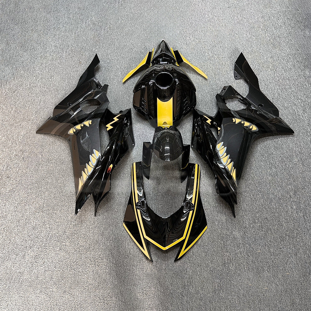 For YAMAHA YZF-R6 2017-2026 Carbon Fiber Look Aftermarket Custom Painted Custom Col Fairings Kit | NiceFairings - paint design NO.1 option image