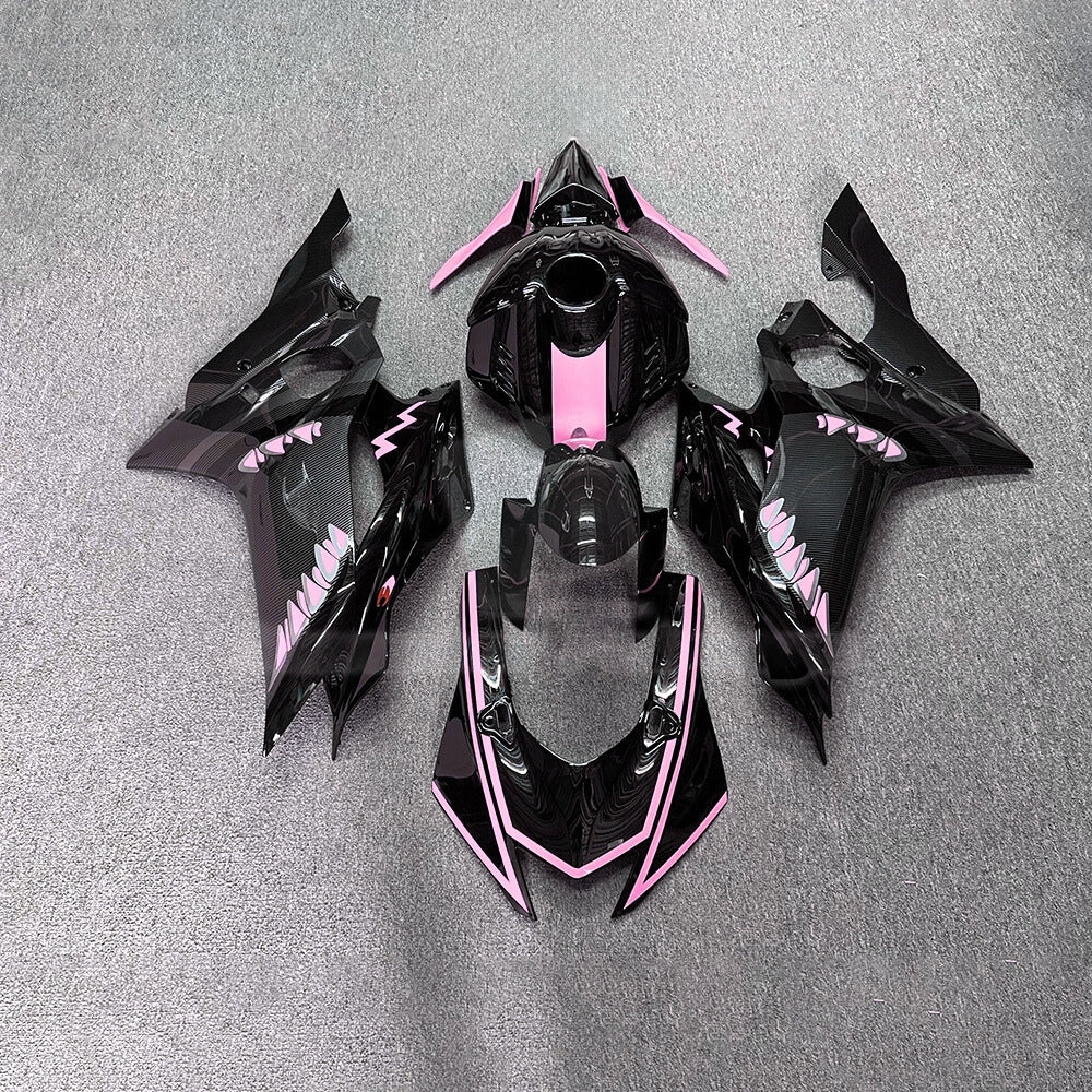 For YAMAHA YZF-R6 2017-2026 Carbon Fiber Look Aftermarket Custom Painted Custom Col Fairings Kit | NiceFairings - paint design NO.3 option image