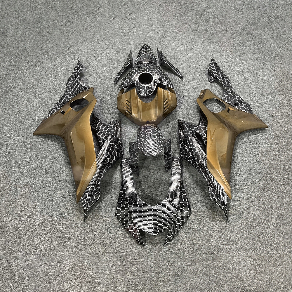For YAMAHA YZF-R6 2017-2026 Carbon Fiber Custom Painted Aftermarket Body Rebuild Fairings Kit | NiceFairings - paint design NO.4 option image