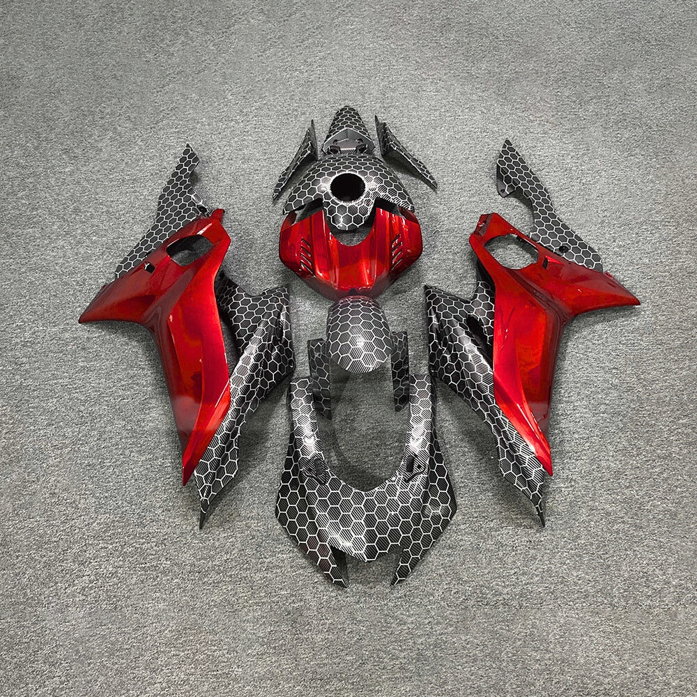 For YAMAHA YZF-R6 2017-2026 Carbon Fiber Custom Painted Aftermarket Body Rebuild Fairings Kit | NiceFairings - paint design NO.7 option image