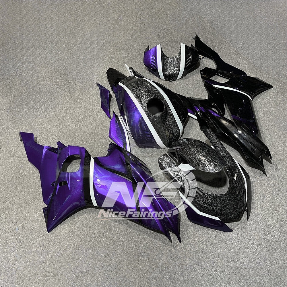 For YAMAHA YZF-R6 2017-2026 17-26 Free Windscreen Tank Pad Aftermarket Full Body Sh Fairings Kit | NiceFairings - rear angle image
